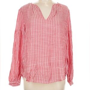 NWOT GAP Pink and White Striped V-Neck Tunic Top